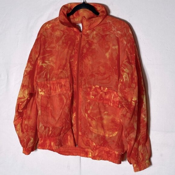 Vintage 90s Serenity Orange Full Zip Windbreaker M - Picture 2 of 10